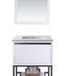 Laviva 313SMR-30W-MW Laviva Alto 30" White Bathroom Vanity with Matte White VIVA Stone Solid Surface Countertop 313SMR-30W-MW