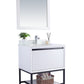 Laviva 313SMR-30W-PW Laviva Alto 30" White Bathroom Vanity with Pure White Phoenix Stone Countertop 313SMR-30W-PW