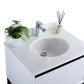 Laviva 313SMR-30W-PW Laviva Alto 30" White Bathroom Vanity with Pure White Phoenix Stone Countertop 313SMR-30W-PW