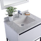 Laviva 313SMR-30W-WC Laviva Alto 30" White Bathroom Vanity with White Carrara Marble Countertop 313SMR-30W-WC