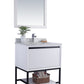 Laviva 313SMR-30W-WC Laviva Alto 30" White Bathroom Vanity with White Carrara Marble Countertop 313SMR-30W-WC