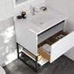 Laviva 313SMR-30W-WQ Laviva Alto 30" White Bathroom Vanity with White Quartz Countertop 313SMR-30W-WQ