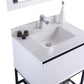 Laviva 313SMR-30W-WQ Laviva Alto 30" White Bathroom Vanity with White Quartz Countertop 313SMR-30W-WQ