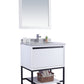 Laviva 313SMR-30W-WS Laviva Alto 30" White Bathroom Vanity with White Stripes Marble Countertop 313SMR-30W-WS