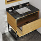 Laviva 313SMR-36CO-BW Laviva Alto 36" California White Oak Bathroom Vanity with Black Wood Marble Countertop 313SMR-36CO-BW