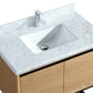 Laviva 313SMR-36CO-WC Laviva Alto 36" California White Oak Bathroom Vanity with White Carrara Marble Countertop 313SMR-36CO-WC