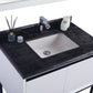 Laviva 313SMR-36W-BW Laviva Alto 36" White Bathroom Vanity with Black Wood Marble Countertop 313SMR-36W-BW