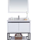 Laviva 313SMR-36W-WQ Laviva Alto 36" White Bathroom Vanity with White Quartz Countertop 313SMR-36W-WQ