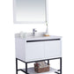 Laviva 313SMR-36W-WQ Laviva Alto 36" White Bathroom Vanity with White Quartz Countertop 313SMR-36W-WQ