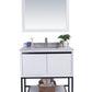 Laviva 313SMR-36W-WS Laviva Alto 36" White Bathroom Vanity with White Stripes Marble Countertop 313SMR-36W-WS