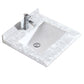 Laviva 313SQ1H-24-WC Laviva Forever 24" Single Hole White Carrara Marble Countertop with Rectangular Ceramic Sink 313SQ1H-24-WC