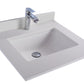 Laviva 313SQ1H-24-WQ Laviva Forever 24" Single Hole White Quartz Countertop with Rectangular Ceramic Sink 313SQ1H-24-WQ