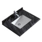 Laviva 313SQ1H-30-BW Laviva Forever 30" Single Hole Black Wood Marble Countertop with Rectangular Ceramic Sink 313SQ1H-30-BW