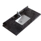 Laviva 313SQ1H-48-BW Laviva Forever 48" Single Hole Black Wood Marble Countertop with Rectangular Ceramic Sink 313SQ1H-48-BW