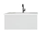 Laviva 313VTR-36CW-MW Laviva Vitri 36" Cloud White Bathroom Vanity with VIVA Stone Matte White Solid Surface Countertop 313VTR-36CW-MW