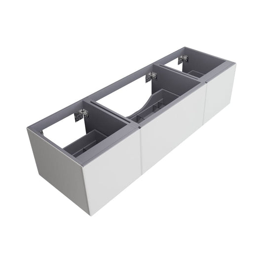 Laviva 313VTR-66CW Laviva Vitri 66" Cloud White Single Sink Wall Hung Bathroom Vanity Cabinet 313VTR-66CW