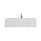 Laviva 313VTR-66CW-MW Laviva Vitri 66" Cloud White Single Sink Bathroom Vanity with VIVA Stone Matte White Solid Surface Countertop 313VTR-66CW-MW