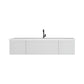 Laviva 313VTR-72CCW-MW Laviva Vitri 72" Cloud White Single Sink Bathroom Vanity with VIVA Stone Matte White Solid Surface Countertop 313VTR-72CCW-MW