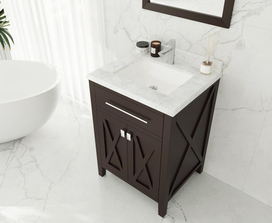 Laviva 313YG319-24B Laviva Wimbledon 24" Brown Bathroom Vanity Cabinet 313YG319-24B