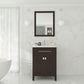 Laviva 313YG319-24B-WC Laviva Wimbledon 24" Brown Bathroom Vanity with White Carrara Marble Countertop 313YG319-24B-WC