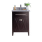 Laviva 313YG319-24B-WS Laviva Wimbledon 24" Brown Bathroom Vanity with White Stripes Marble Countertop 313YG319-24B-WS