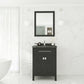 Laviva 313YG319-24E-BW Laviva Wimbledon 24" Espresso Bathroom Vanity with Black Wood Marble Countertop 313YG319-24E-BW