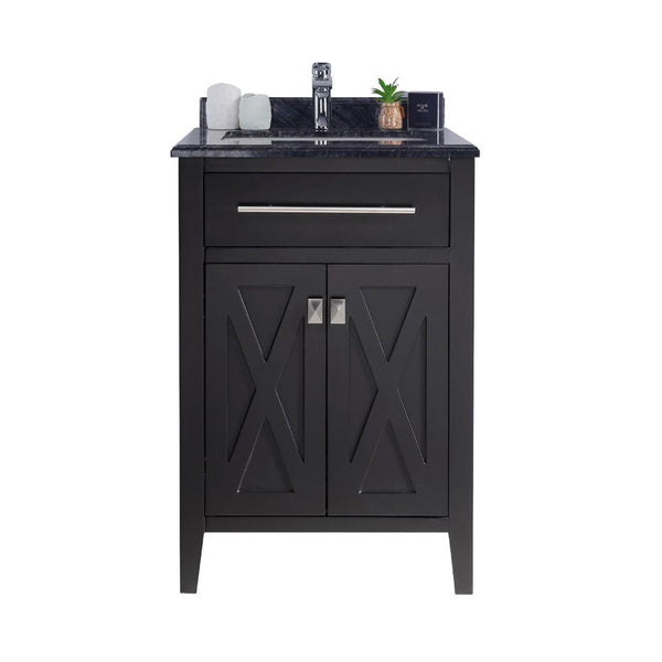 Laviva 313YG319-24E-BW Laviva Wimbledon 24 Espresso Bathroom Vanity with Black Wood Marble Countertop 313YG319-24E-BW