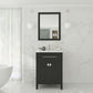 Laviva 313YG319-24E-WC Laviva Wimbledon 24" Espresso Bathroom Vanity with White Carrara Marble Countertop 313YG319-24E-WC