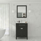 Laviva 313YG319-24E-WQ Laviva Wimbledon 24" Espresso Bathroom Vanity with White Quartz Countertop 313YG319-24E-WQ