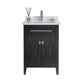 Laviva 313YG319-24E-WQ Laviva Wimbledon 24" Espresso Bathroom Vanity with White Quartz Countertop 313YG319-24E-WQ