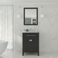 Laviva 313YG319-24E-WS Laviva Wimbledon 24" Espresso Bathroom Vanity with White Stripes Marble Countertop 313YG319-24E-WS