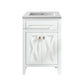 Laviva 313YG319-24W-MW Laviva Wimbledon 24" White Bathroom Vanity with Matte White VIVA Stone Solid Surface Countertop 313YG319-24W-MW