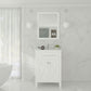 Laviva 313YG319-24W-MW Laviva Wimbledon 24" White Bathroom Vanity with Matte White VIVA Stone Solid Surface Countertop 313YG319-24W-MW