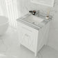 Laviva 313YG319-24W-WS Laviva Wimbledon 24" White Bathroom Vanity with White Stripes Marble Countertop 313YG319-24W-WS