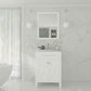 Laviva 313YG319-24W-WS Laviva Wimbledon 24" White Bathroom Vanity with White Stripes Marble Countertop 313YG319-24W-WS