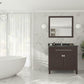 Laviva 313YG319-36B-BW Laviva Wimbledon 36" Brown Bathroom Vanity with Black Wood Marble Countertop 313YG319-36B-BW