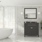 Laviva 313YG319-36E-BW Laviva Wimbledon 36" Espresso Bathroom Vanity with Black Wood Marble Countertop 313YG319-36E-BW