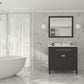 Laviva 313YG319-36E-WQ Laviva Wimbledon 36" Espresso Bathroom Vanity with White Quartz Countertop 313YG319-36E-WQ