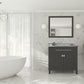 Laviva 313YG319-36E-WS Laviva Wimbledon 36" Espresso Bathroom Vanity with White Stripes Marble Countertop 313YG319-36E-WS