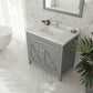 Laviva 313YG319-36G-WC Laviva Wimbledon 36" Gray Bathroom Vanity with White Carrara Marble Countertop 313YG319-36G-WC