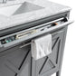 Laviva 313YG319-36G-WC Laviva Wimbledon 36" Gray Bathroom Vanity with White Carrara Marble Countertop 313YG319-36G-WC