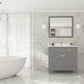 Laviva 313YG319-36G-WQ Laviva Wimbledon 36" Gray Bathroom Vanity with White Quartz Countertop 313YG319-36G-WQ