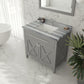 Laviva 313YG319-36G-WS Laviva Wimbledon 36" Gray Bathroom Vanity with White Stripes Marble Countertop 313YG319-36G-WS