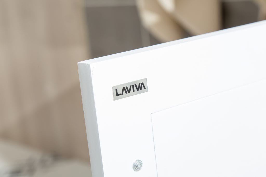 Laviva 313YG319-36W-MW Laviva Wimbledon 36" White Bathroom Vanity with Matte White VIVA Stone Solid Surface Countertop 313YG319-36W-MW