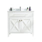 Laviva 313YG319-36W-WC Laviva Wimbledon 36" White Bathroom Vanity with White Carrara Marble Countertop 313YG319-36W-WC