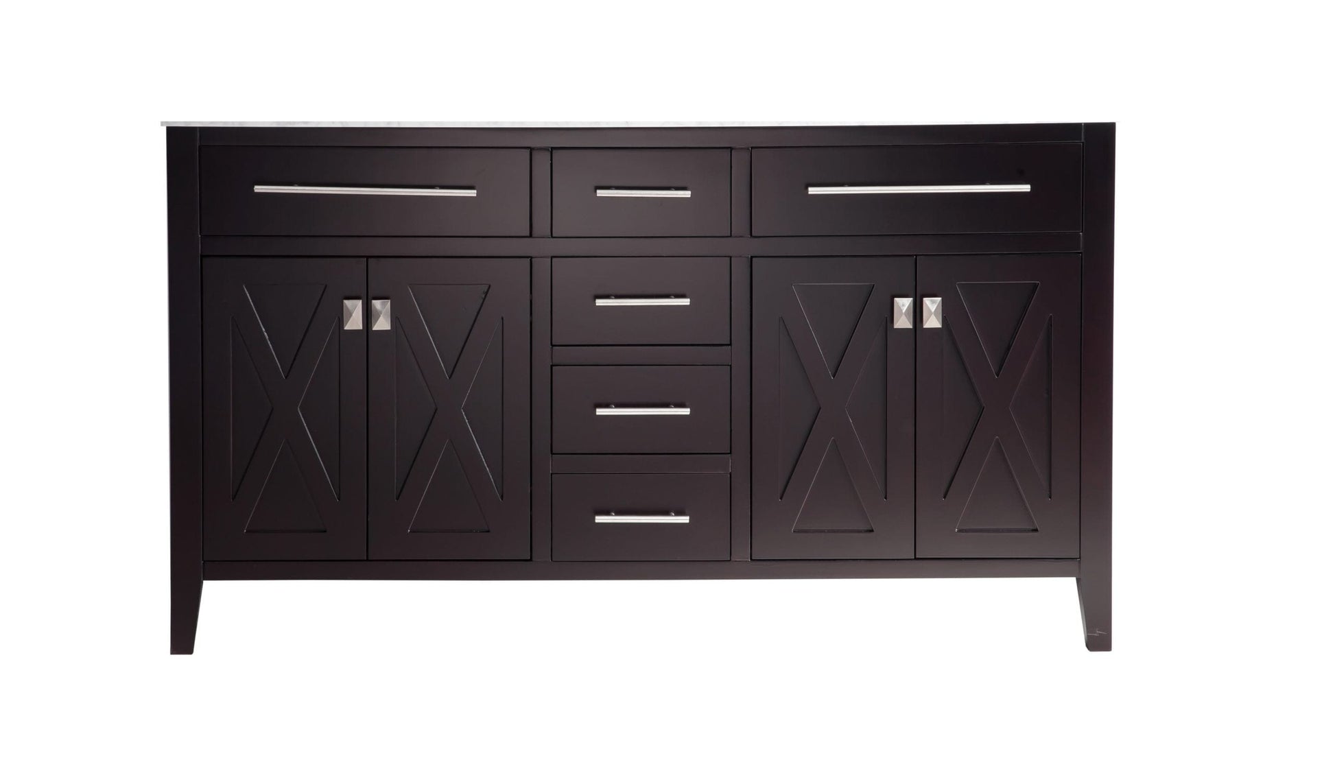 Laviva 313YG319-60B Laviva Wimbledon 60" Brown Double Sink Bathroom Vanity Cabinet 313YG319-60B