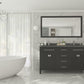 Laviva 313YG319-60E-BW Laviva Wimbledon 60" Espresso Double Sink Bathroom Vanity with Black Wood Marble Countertop 313YG319-60E-BW