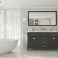 Laviva 313YG319-60E-WC Laviva Wimbledon 60" Espresso Double Sink Bathroom Vanity with White Carrara Marble Countertop 313YG319-60E-WC