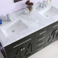 Laviva 313YG319-60E-WC Laviva Wimbledon 60" Espresso Double Sink Bathroom Vanity with White Carrara Marble Countertop 313YG319-60E-WC