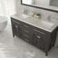 Laviva 313YG319-60E-WC Laviva Wimbledon 60" Espresso Double Sink Bathroom Vanity with White Carrara Marble Countertop 313YG319-60E-WC